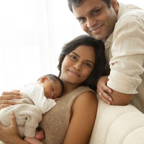Newborn baby photoshoots with the father and mother