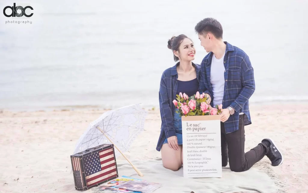 Anniversary photoshoot for a young couple