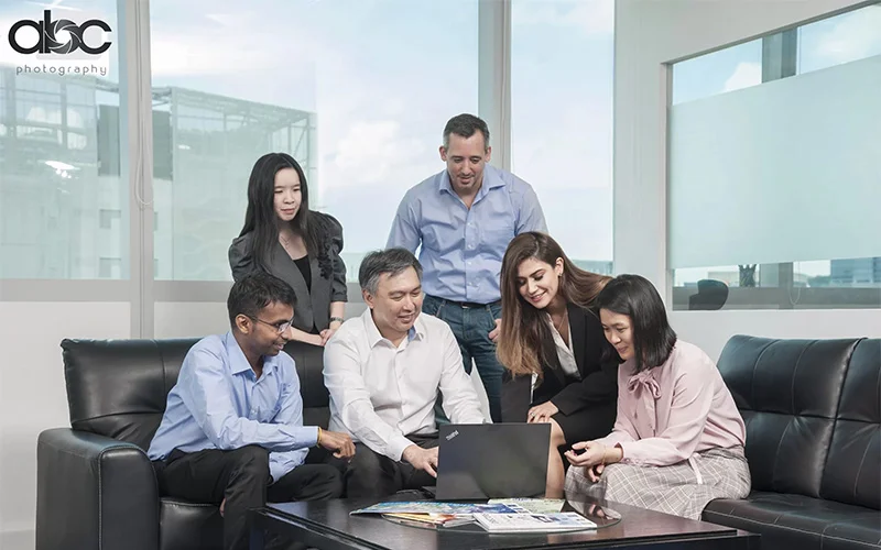 Group of people working together.