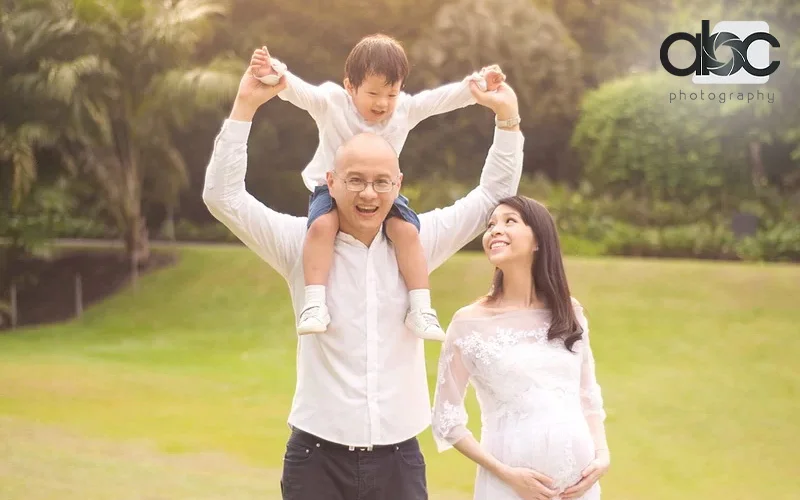 Picture of family together outdoors