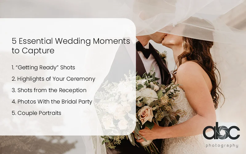 5 Essential Wedding Moments to Capture Infographic