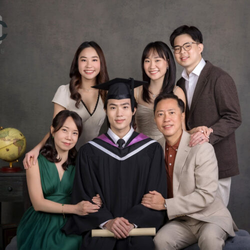 Graduation photoshoot in studio setting singapore