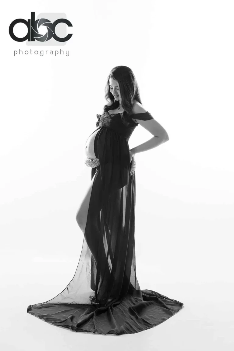 Black and white maternity silhouette Singapore