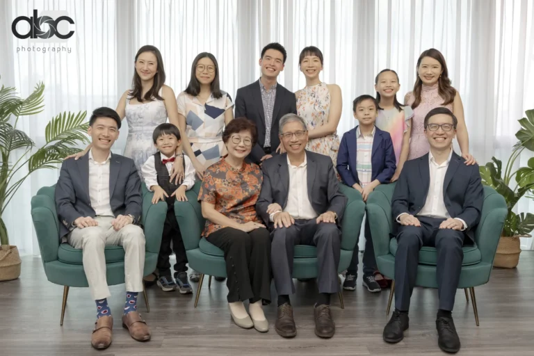 Extended family portrait studio Singapore