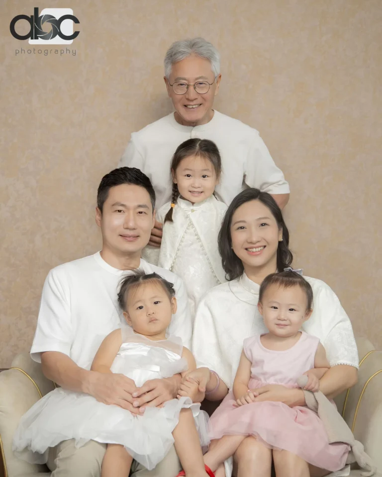 Family portrait with young children