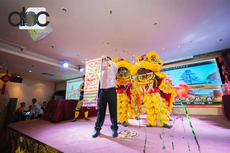 Lion dance performance at event