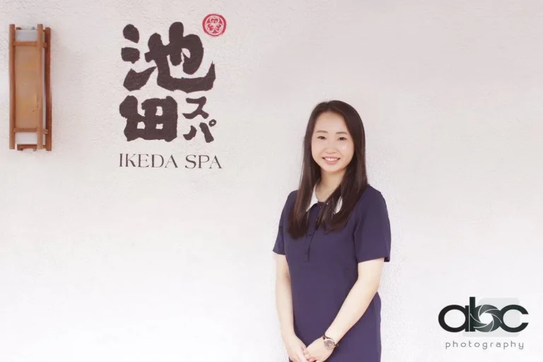 Hostess at spa launch event