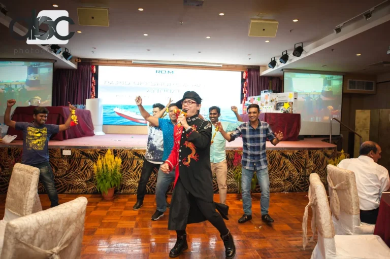 Guests dancing at corporate event Singapore