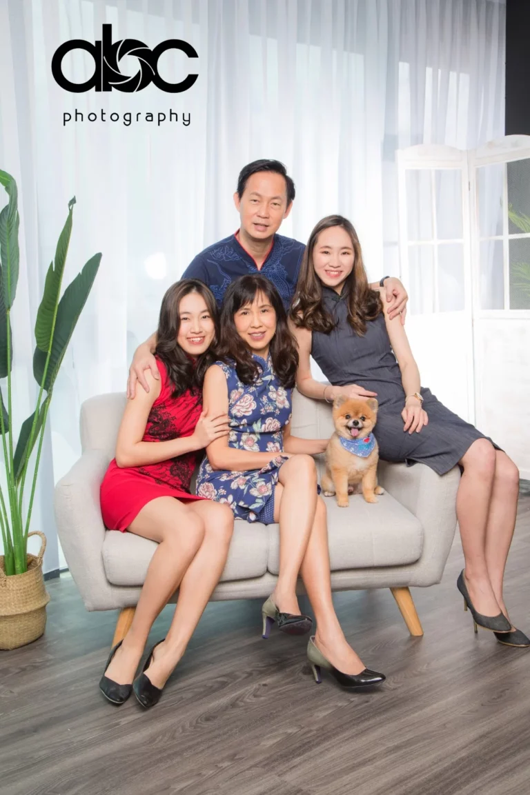 Family photo studio portrait