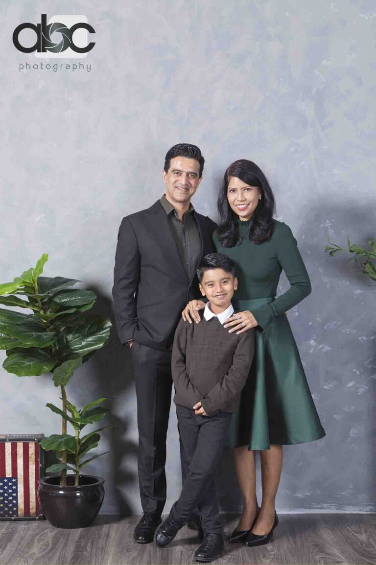 Family portrait with young son