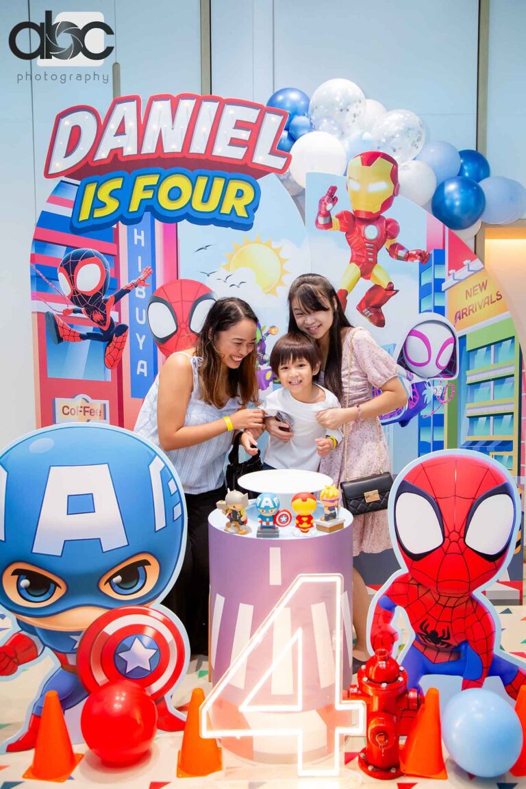 Superhero birthday party event photography Singapore