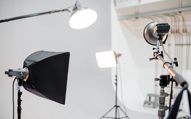lighting in photoshoot studio